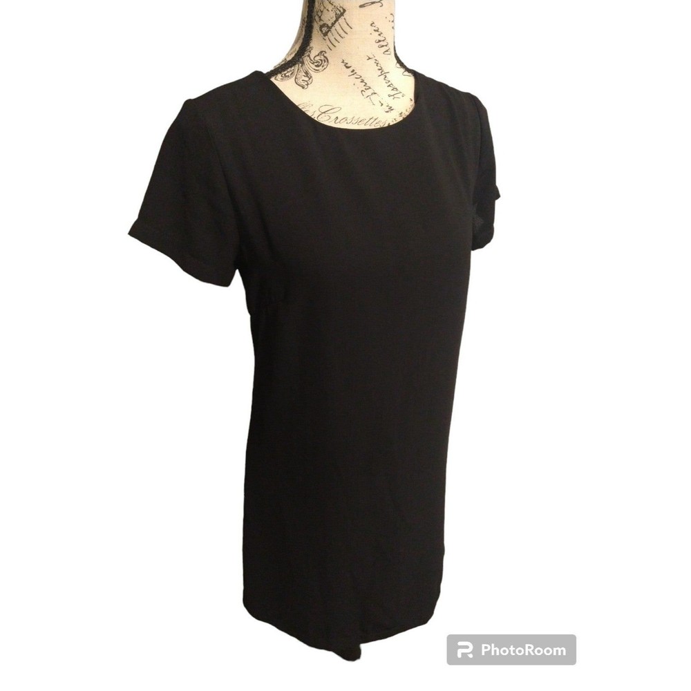 Lulu's 100% polyester short sleeve dress Xs Black Cottage Core Y2K Officey